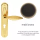 Set de mânere Linea Cali Delfino bronz mat ecranat 955 PL BM