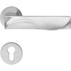   Linea Cali Duna set de maner rotund plat cromat mat 1410 RB 025 CS