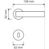 Linea Cali Duna Mattchrom Runde Rosetten Türknauf Set 1410 RB 023 CS