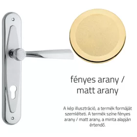   Linea Cali Elika aur strălucitor / aur satinat set mâner ecranat 990 PL OM