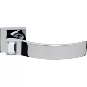   Linea Cali Elios Crystal crom strălucitor set de mânere rozetă pătrată 1340 RB 019 CR