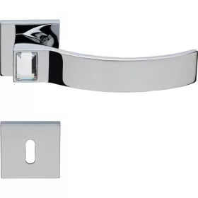   Linea Cali Elios Crystal crom strălucitor set de mânere rozetă pătrată plată 1340 RB 024 CR