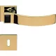 Linea Cali Elios Set mâner pentru rozetă pătrată plat aurit cu cristal negru jet 134