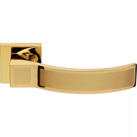   Set de mânere cu rozetă pătrată Linea Cali Elios auriu strălucitor / auriu satinat 1341 RB 019 OM