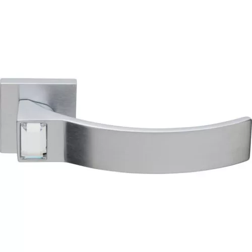 Linea Cali Elios Set de mânere rozetă pătrată crom mat Crystal 1340 RB 019 CS