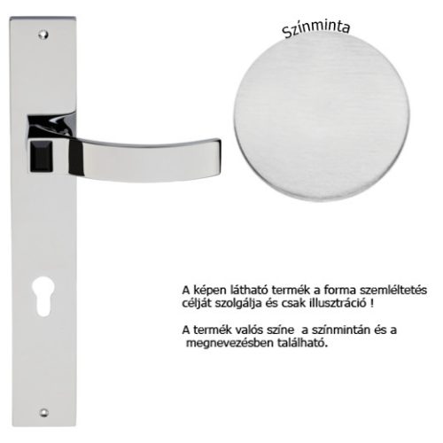 Linea Cali Elios Crystal Mattchrom Schild Türknauf set mit tiefschwarzem Kristall 1343 PL CS