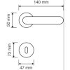 Linea Cali Epoca komplet klamek dekoracyjnych z rozetą okrągłą pozłacaną 1210 RB 078 OZ