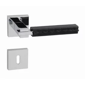   Linea Cali Elle-Pelle set de mânere rozetă pătrată crom strălucitor 1051 RB 019 CR