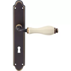   Linea Cali Erica set de mânere din porțelan colorat bronz mat / fildeș ecranat 1296 PL BM