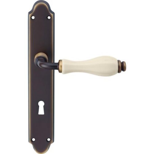 Linea Cali Erica set de mânere din porțelan colorat bronz mat / fildeș ecranat 1296 PL BM