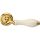 Linea Cali Erica bright brass / ivory colored porcelain round rosette handle set 1296 RB 103 O