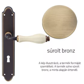   Linea Cali Erica set de manere din porțelan de culoare bronz periat / fildeș ecranat 1296 PL OG