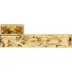 Set de mânere cu rozetă pătrată aurit Linea Cali Frida 1700 RB 007 OZ