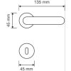 Linea Cali Garda Runder Rosetten Türknaufsatz aus satiniertem Nickel 670 RB 101 NS