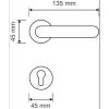 Linea Cali Garda Runder Rosetten Türknaufsatz aus satiniertem Nickel 670 RB 101 NS