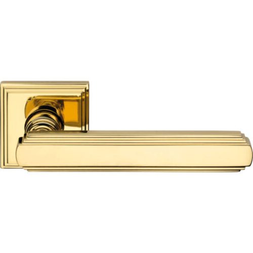 Linea Cali Glamor bright brass square rosette handle set 1555 RO 016 OL