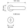 Linea Cali Grip Pelle mattschwarzes Rundes Rosetten Türknauf Set RB 023