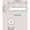 Linea Cali Jenny Mattchrom Mattchrom Runde Rosetten Türknauf Set 1730 RB 025 CC