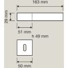 Linea Cali Loft Zincral glänzend weißes rechteckiges Türknauf Set 431 RB 006 BA