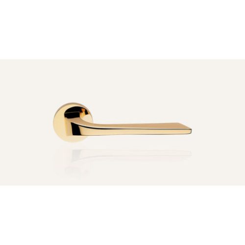 Linea Cali Living bright brass round rosette handle set 1690 RB 023