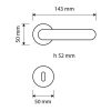 Linea Cali Lola Zincral Türknauf set aus satiniertem Chrom 428 R027 AO