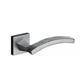   Linea Cali Profilo Mesh Crystal set de mânere rozetă pătrată crom strălucitor 1041 RB 024 CR