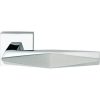 Linea Cali Prisma Glanzchrom Mattchrom Türknaufgarnitur mit quadratischer Rosette 1280 RB 019 MC