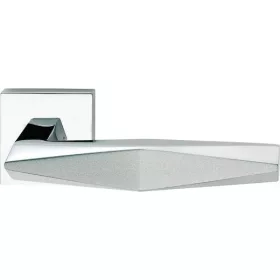   Linea Cali Prisma crom strălucitor - set mâner rozetă pătrată crom mat 1280 RB 019 MC