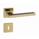 Set de mânere cu rozetă pătrată aurit Linea Cali Sintesi Wengé 1304 RB 019 OZ