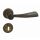 Linea Cali Rose antique brass round rosette handle set 996 RB 108 AN