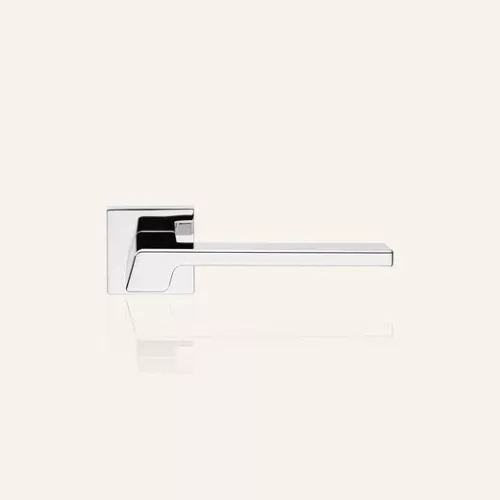 Linea Cali Stream Zincral crom strălucitor set de mânere rozetă pătrată plată 484 RB 024 CR