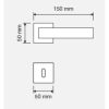 Linea Cali Thais quadratisches Rosetten Türknauf Set 1155 RB 019 CR