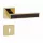 Set de mânere cu rozetă pătrată aurit Linea Cali Zen Wengé 1158 RB 019 OZ
