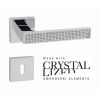 Linea Cali Zen Mesh bright chrome square rosette handle set 1157 RB 019 CR