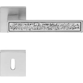   Linea Cali Zen Fusion crom strălucitor - set de mânere rozetă pătrată crom mat 1585 RB 019 CC