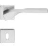 Linea Cali Twist Zincral set de mânere rozetă pătrată plat, crom mat 489 RB 024 CS