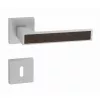 Linea Cali Zen Wengé set de mânere rozetă pătrată crom mat 1158 RB 019 CS