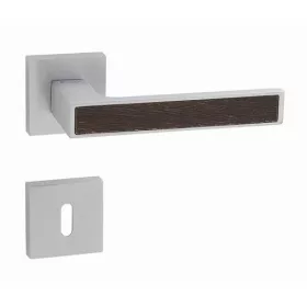   Linea Cali Zen Wengé set de mânere rozetă pătrată crom mat 1158 RB 019 CS
