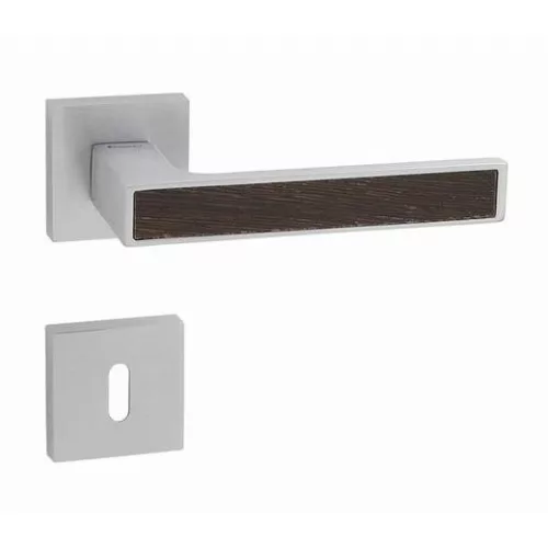 Linea Cali Zen Wengé set de mânere rozetă pătrată crom mat 1158 RB 019 CS