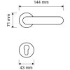 Linea Cali Aida ZierRosetten Türknauf Set aus französischem Chrom 1610 RB 005 NF