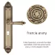 Linea Cali Aida francia arany XL Pajzsos kilincsgarnitúra 1610 PL OF