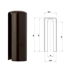 Otlav strap cover 3D 20 brown plastic