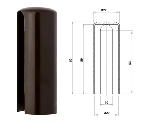 Otlav strap cover 3D 20 brown plastic