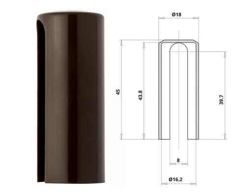 Otlav strap cover 3D 16 brown plastic