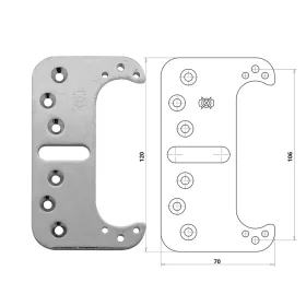 Otlav hinge hidden 3D 30x120mm fixing element.