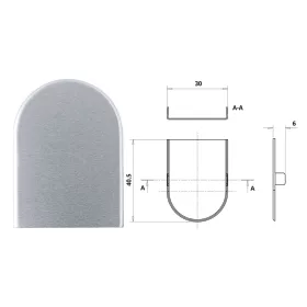 Otlav hinge cover 3D hidden 30x120 F1 for IN300