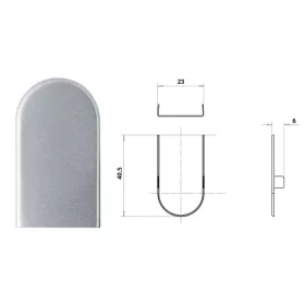 Otlav hinge cover 3D hidden 23x120 F1 for IN230