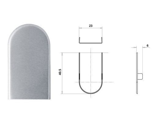 Otlav pánttakaró 3D rejtett 23x120 F1 IN230-hoz