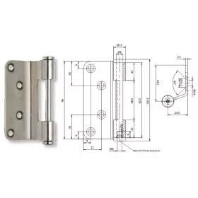 Otlav hinge V0087 sash part