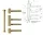 Otlav hinge 3-piece bag wood 15mm Brass complete